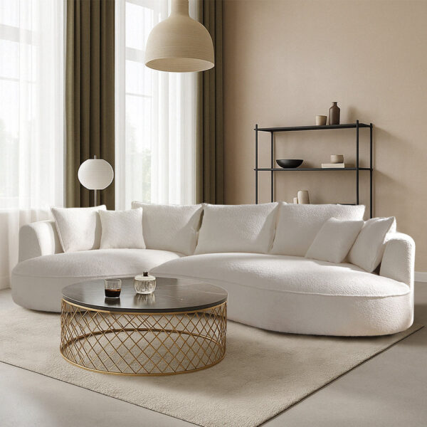 78" Industrial Linear Leather-Upholstered Sectional Sofa w/ Chaise