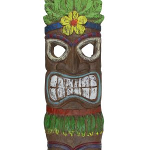 19" Purple Orange Happy Tiki Woman Winter Standing Floor Decoration