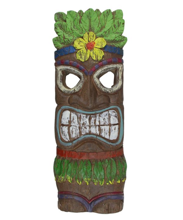 19" Purple Orange Happy Tiki Woman Winter Standing Floor Decoration
