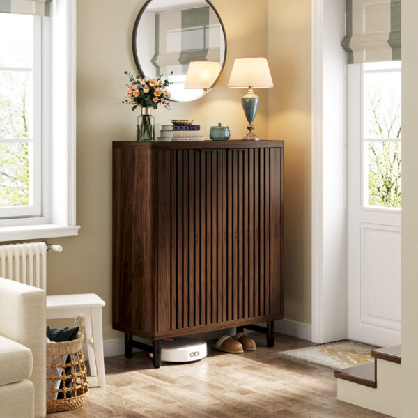12-Unit Bike Gear Cabinet | Compact-Luxury Design, Four Sliding Panels