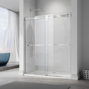 58-60" W x 76" H Framed Single-Hinged Bathtub Door VT10-42P2-6076CC