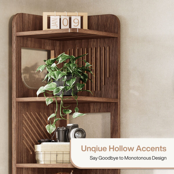 2-Tier Corner Bookshelf | 35-Inch Short Corner Bookcase - Space-Saving