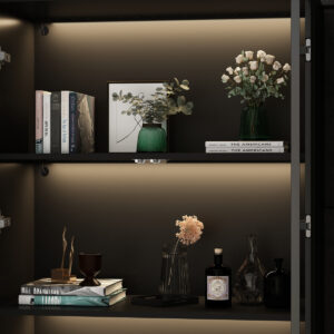 Modern Solid Wood 72" H x 18" W Book Storage Shelf & Media Console