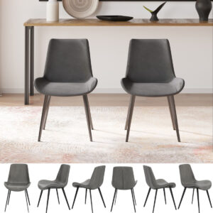 4-Piece Rustic Reclaimed Wood Square Dining Set with 2 Linen Stools