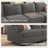 Anureet U-Shape Modular Corner Sectional Sofa - Modern Living Room