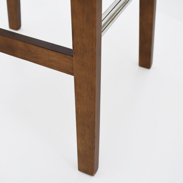 Arseniy 28" Upholstered High-Back Solid Metal Bar Chairs, Set of 2