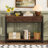 Modern 47" Console Table with Glass Shelves - 3-Tier Entryway Table for Living Room, Bedroom & Kitchen (Glossy White)
