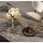 Brown Granite Oval Dining Table Set - Luxury Kitchen Furniture