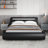 Charleston Fiber Optic LED Bed Frame with Sound Isolation - Low Profile Metal Platform Bed, Monochrome Lighting, Box Spring Needed