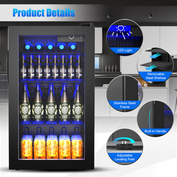 Compact AURELIA 1.0 cu. ft. Countertop Beverage Cooler - Mini Fridge