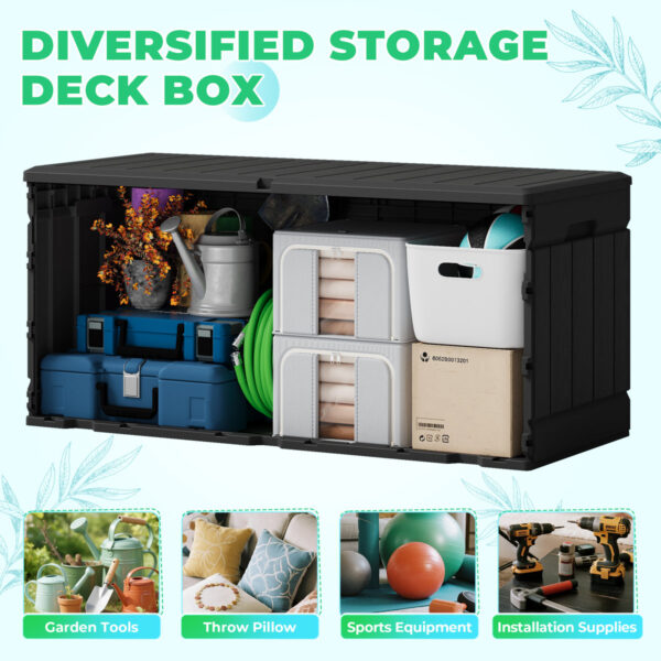 OutdoorPro 120 Gallons Patio Chest Deck Box 60.0'' W UV-Proof