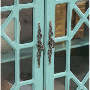 Ira Metal Two-Drawer Console | Rustic Reclaimed Pine Office Bookcase