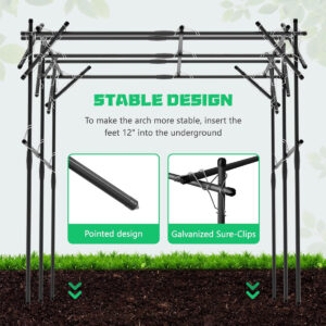 Compact Indoor Balcony Arch Trellis - LED Hanging Arch Arbor Gazebo
