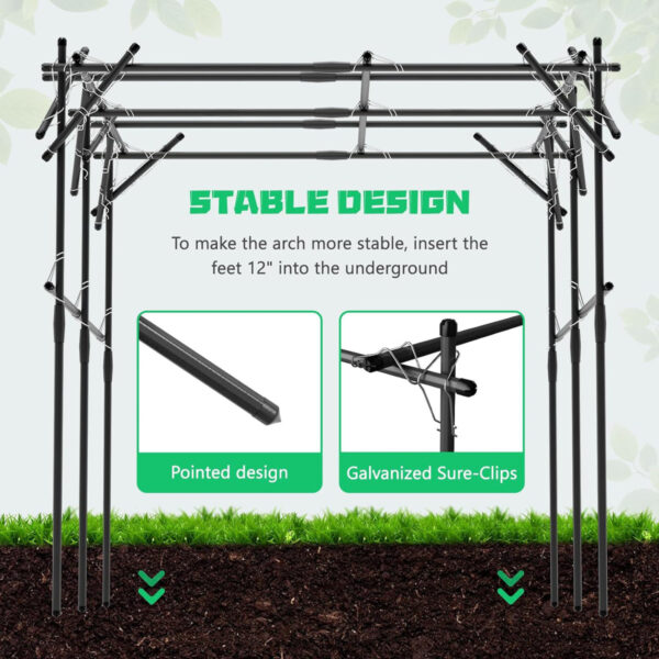 Compact Indoor Balcony Arch Trellis - LED Hanging Arch Arbor Gazebo