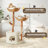 Natural Sisal Cat Tree with Sewn Pockets & Dog House - Compact Outdoor Pet Tower, Black