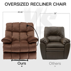 Compact Leather Electric Chair for Seniors - 250-lb Slim/Regular Black