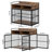 Large Cat Crate Furniture with Storage Shelves - 40.5"L Outdoor Kennel