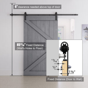 Lightweight Aluminum Slatted Exterior Pocket Door—No Mounting Hardware