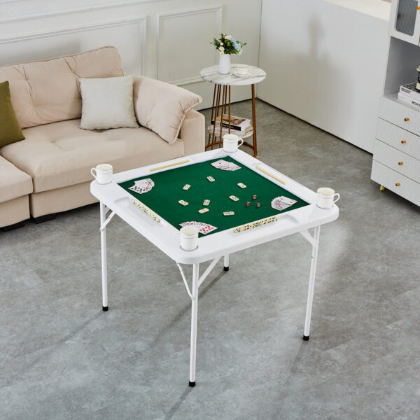 Aurelius Ventor 42.00" Black 8-Player Fixed Card Table for Poker