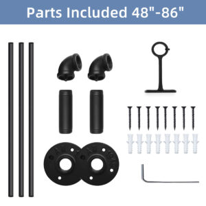 Upper Vobster Lightweight Sheer Drapery Pole 0.75-Inch Fixed Window Rod