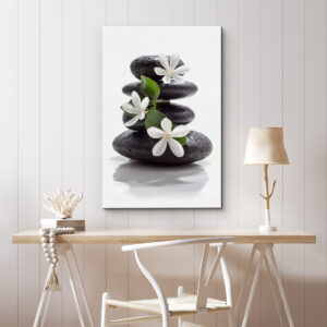 Reclaimed Steel Gears & Synthetic Orchids — Garage Metal Wall Print