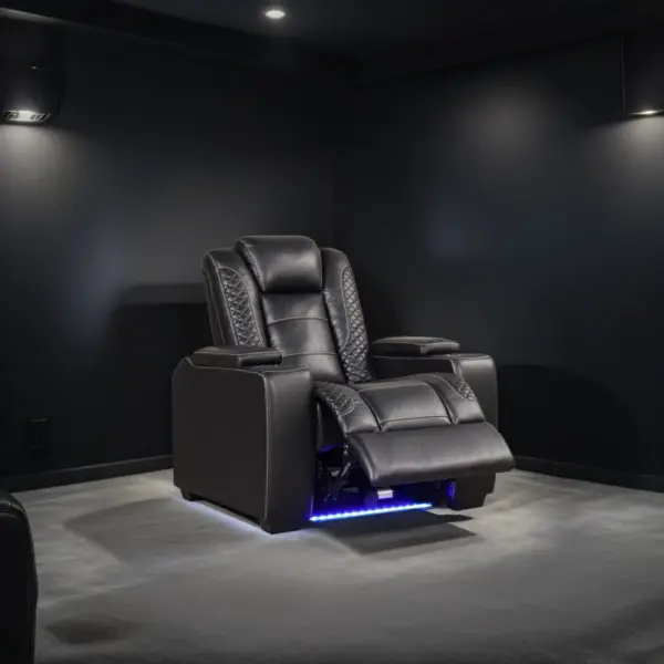 28" Wide Velvet Manual 1-Motor Recliner - Fixed Headrest, No Pockets